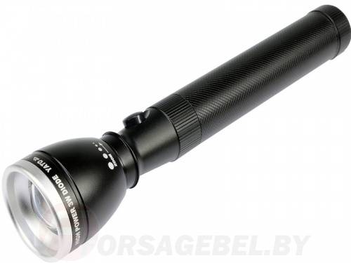 Фонарик IP64 228х47 мм. 3W, 130lm, 1.5V, 2xC, zoom Yato YT-08577