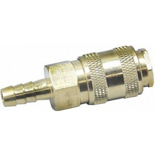 Быстросъёмное соединение с клапаном, "мама"-"елочка" 10 мм латунь H-D HD-1182B