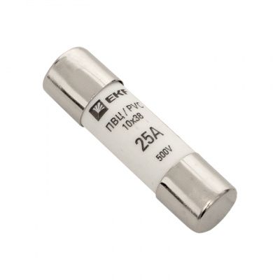 Плавкая вставка цилиндрическая ПВЦ (10х38) 25А EKF pvc-10x38-25