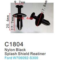 Клипса для крепления внутренней обшивки а/м Фиат/Фольксваген/Форд, пласт., 100 шт Forsage C1804(Fiat/VW/Ford)