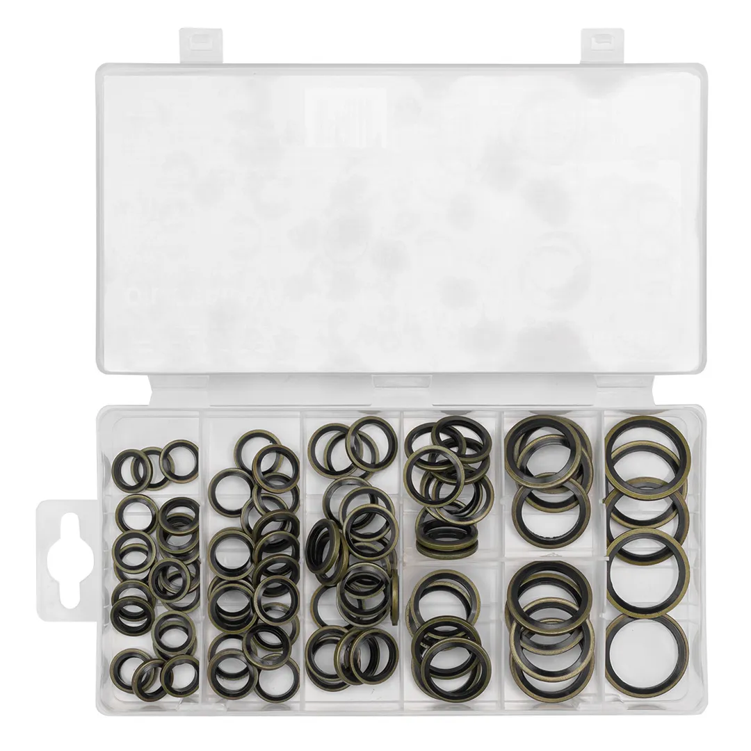 Набор резино-металлических шайб 10-24 мм 90 пр RockForce RF-068581