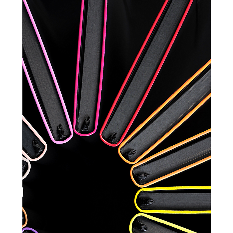 Блокнот "Black laser red", А5, 96 листов, черный, срез красный