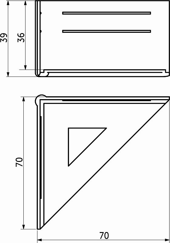 Уголок упаковочный пластиковый 38*70 BY 93230