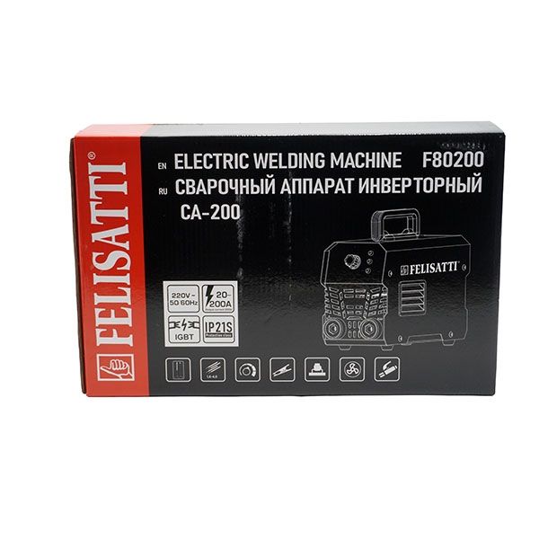 Сварочный аппарат инверторный, 20-200 А, 1,6-4,0 мм, ММА Felisatti СА-200 Felisatti(820.5.1.00)