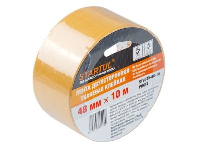 Лента двухсторонняя тканевая клейк. 48ммх10м STARTUL PROFI ST9049-48-10