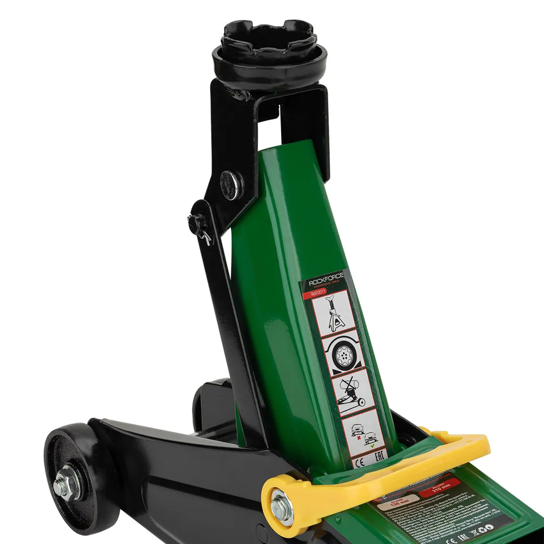 Домкрат подкатной гидравлический с усиленным корпусом ''Profi'' 2т+чехол для хранения, 135-310 мм, RockForce RF-TA820011