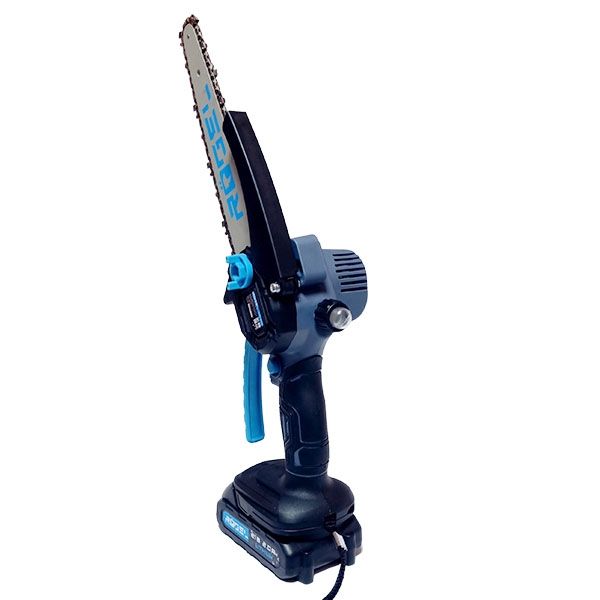 Пила цепная аккумуляторная RÖGEL, 21 В, 2000 мАч, шина 200 мм/8", скорость цепи 6.5 м/с, кейс