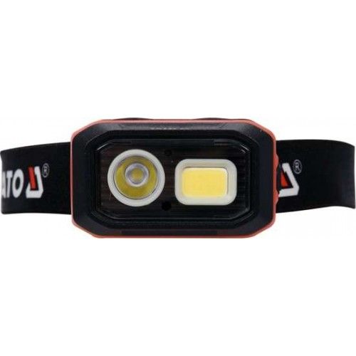 Фонарик налобный 500lm, 3хААА/3.7V, 1000mAh, usb, IP54, 4 режима работы, датчик движения Yato YT-08593