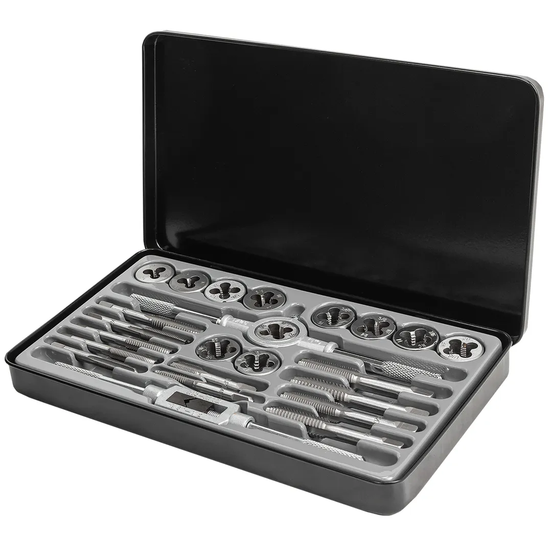 Набор метчиков и плашек дюймовый 24 пр. 1/4, 5/16, 3/8, 7/16, 1/2 RockForce RF-M024-2