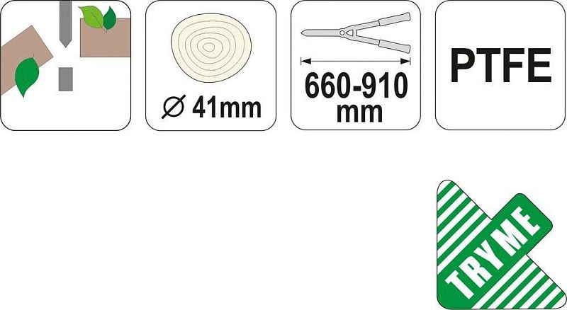 Сучкорез для сухих веток d41 мм 660-910 мм Yato YT-8842