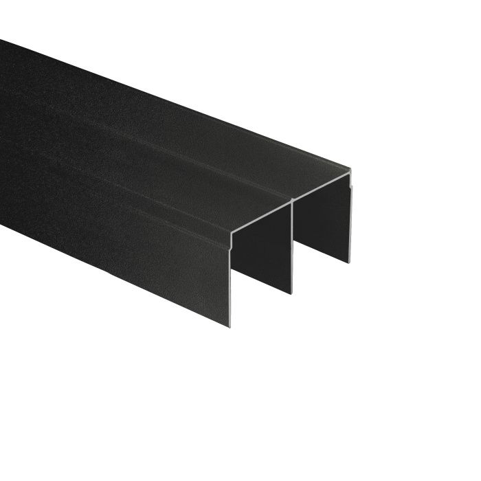 Профиль алюминиевый SENATOR черный муар направляющая верхн. L-6000 мм АЛЮТЕХ 117073