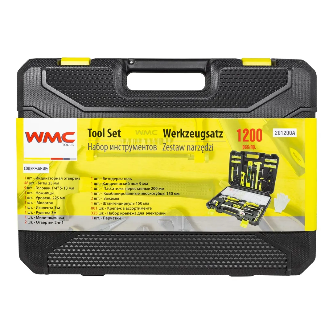 Набор инструментов 1200 пр., 1/4'', 6-гр, 5-13 мм WMC TOOLS WMC-201200A