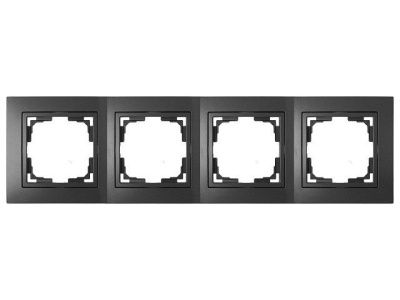 Рамка 4-местная графит, Уют, Bylectrica ЮЛИГ.735212.282-40гр