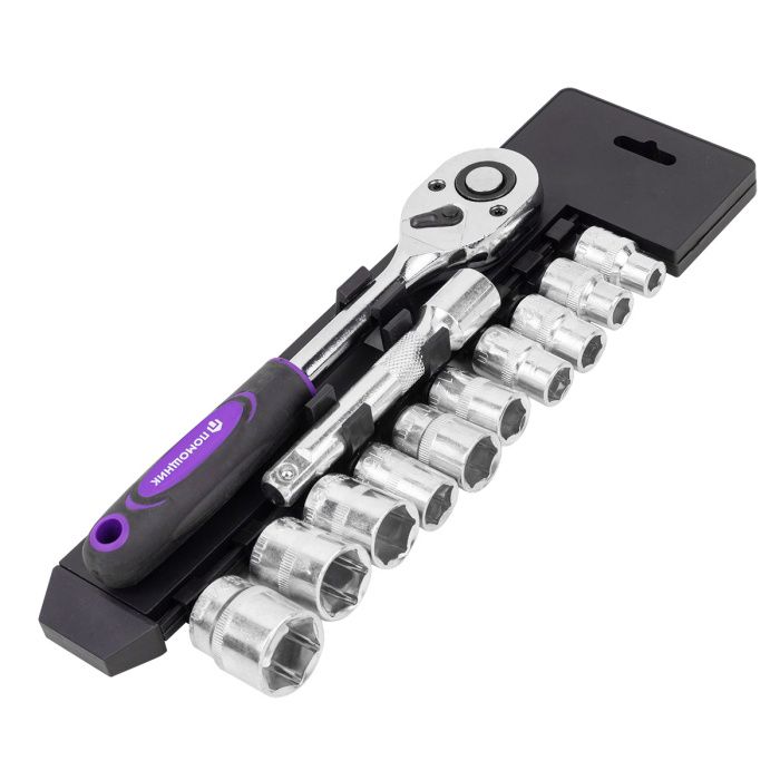 Набор головок 8-24 мм 12 пр. 1/2'' 6-гр, с трещоткой и удлинителем Помощник 4123