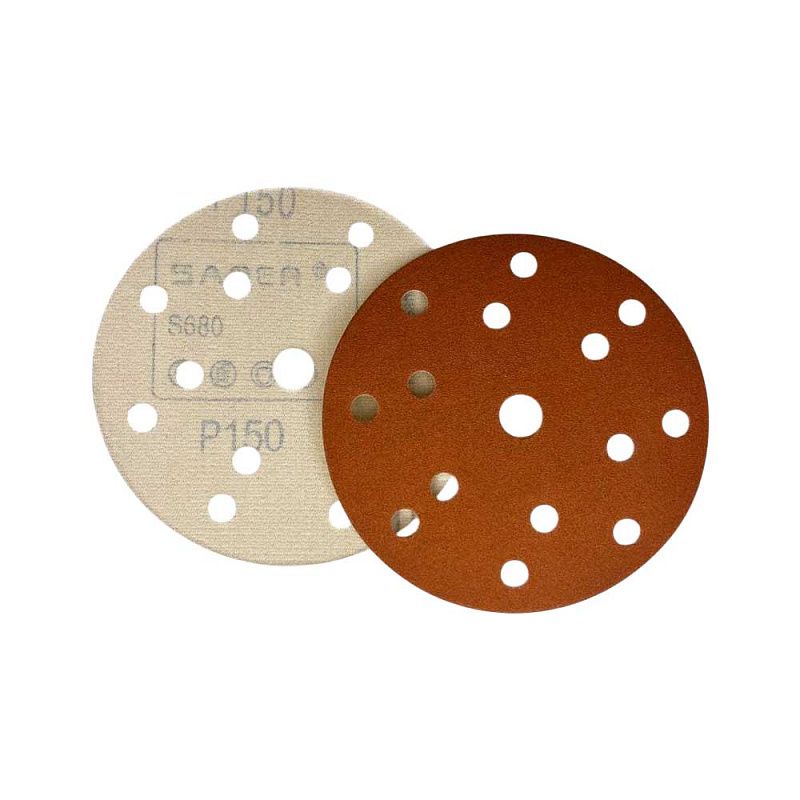 Круг шлифовальный Ø150 мм 15 отверстий P220 (керамика на бумаге) Horex GTA212F220