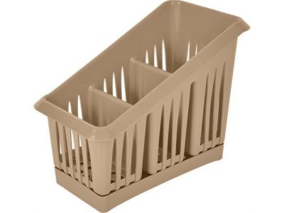 Сушилка для столовых приборов, 200х120х160 мм., шоколадный мокко, PLAST TEAM PT156411015