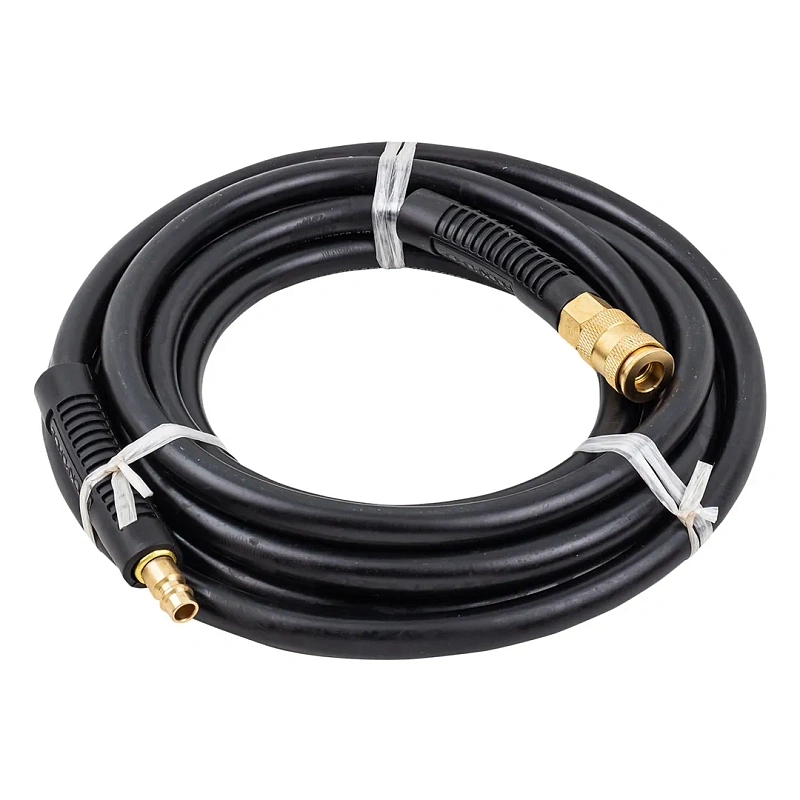 Шланг резиновый воздушный армированный с быстросъемами 10х15 мм, 5 м RockForce RF-AHC-10/G