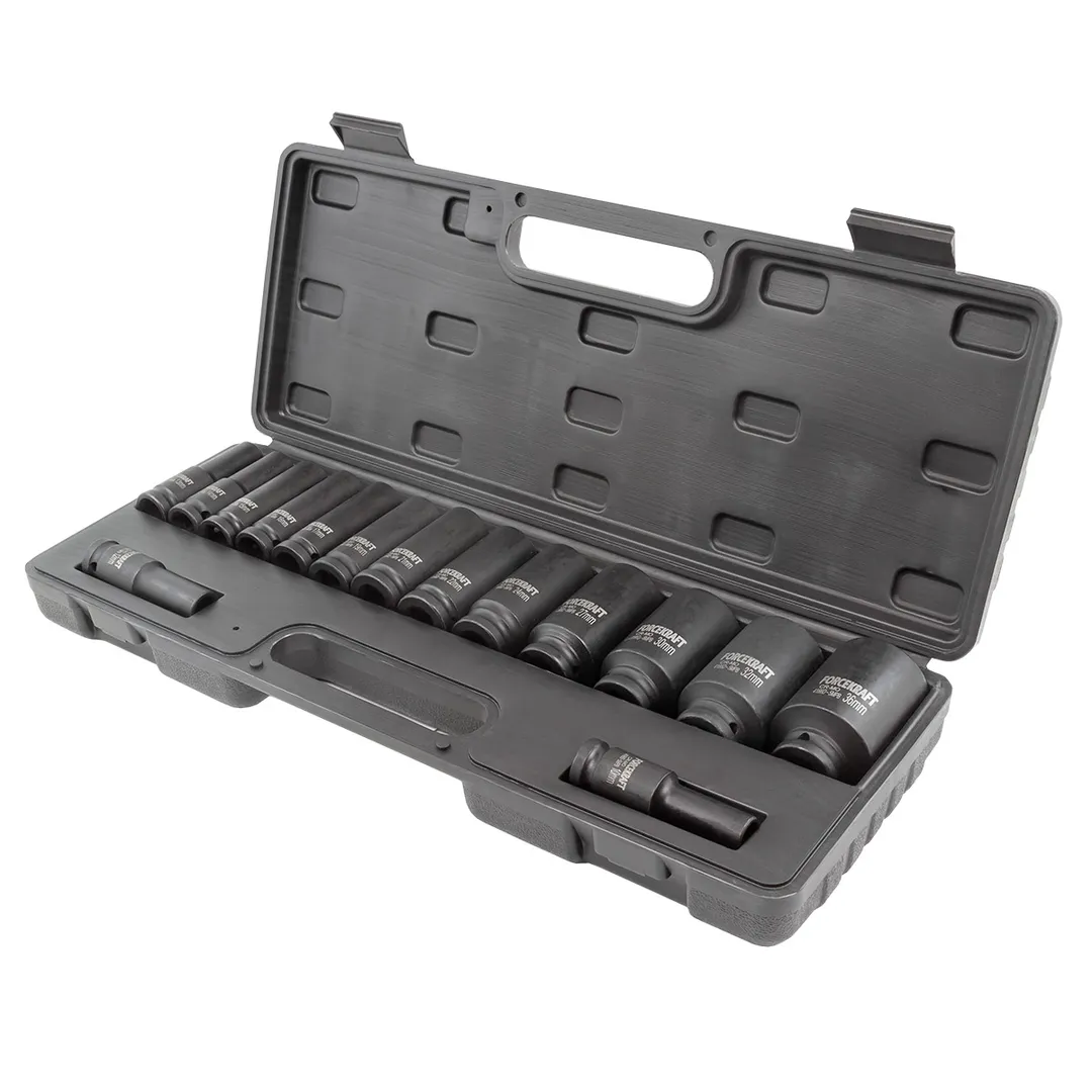 Набор головок ударных глубоких 15 пр., 1/2'' 6-гр., 10-32 мм, 36 мм - 12-гр ForceKraft FK-4166D-5MPB