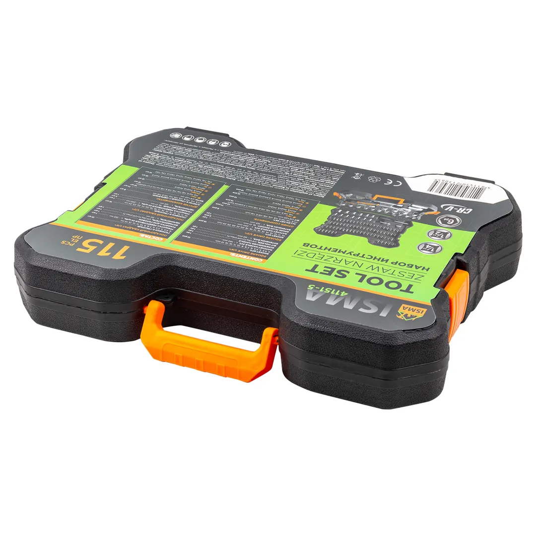 Набор инструментов 115 пр 1/4''&1/2'' 6-гр ISMA ISMA-41151-5