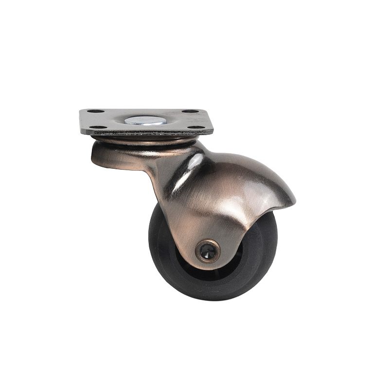 Колесо меб. VINTAGE d40 h52 с площадкой, бронза/черный AKS 122739