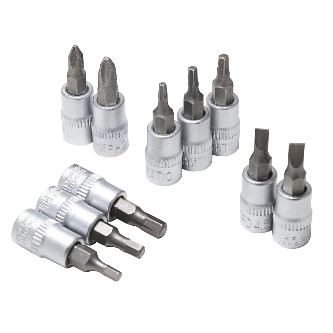 Набор головок и головок-бит с трещоткой 22 пр. 1/4'', 5-14 мм, 6-гр. KINGTUL KT422