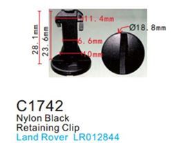 Клипса для крепления внутренней обшивки а/м Лэнд Ровер пластиковая, 100 шт Forsage C1742(Land Rover)