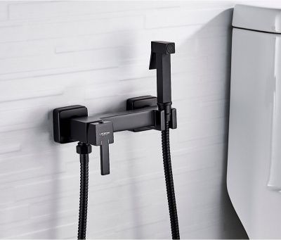 Смеситель для туалета, латунь, черный Ledeme L5398B-7