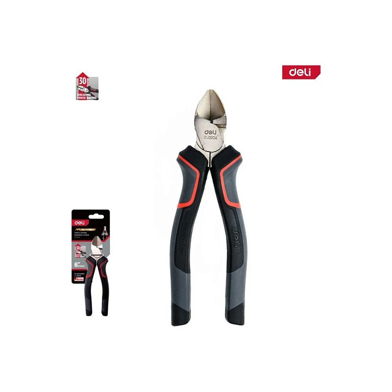 Бокорезы Deli RS EDL0204, 160 мм., красный, черный