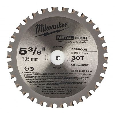 Пильный диск по металлу 135х20 мм Z30 Milwaukee 48404070
