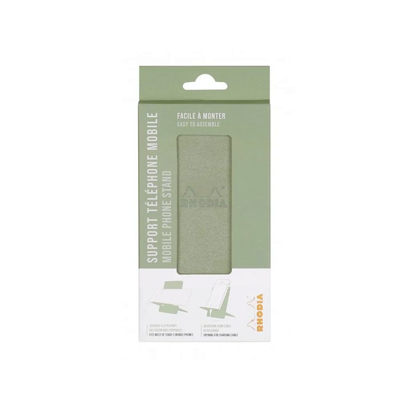 Подставка для мобильного телефона "Rhodiarama", дерево, хаки
