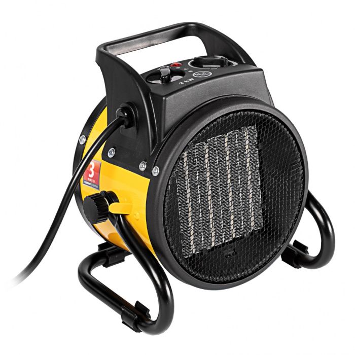 Тепловая пушка, керамический нагреватель (тепловентилятор) DHC 2-100, 230 В, 0.025/1/2 кВт Denzel 96429