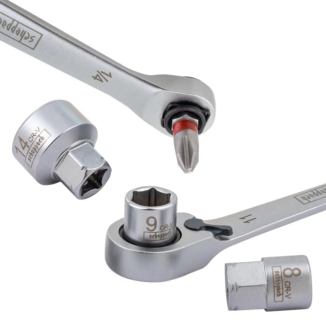 Набор торцевых головок 5-14 мм, бит с ключом-трещоткой 1/4'' 31 пр Scheppach Sch-2311-5