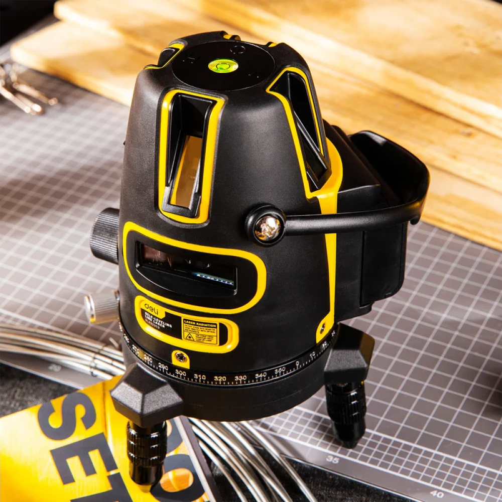 Уровень Deli YS EDL332303, лазерный, 3 линии, зеленый луч