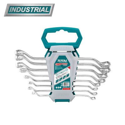 Набор изогнутых накидных ключей 6x7-20x22 мм 8 пр TOTAL THT102486