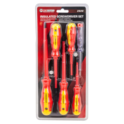 Набор диэлектрических отверток PH, SL, индикаторная отвертка 6 пр ForceKraft FK-2828