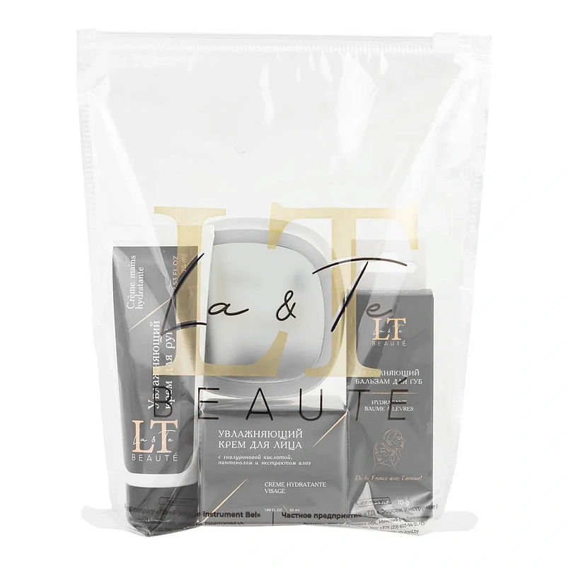Набор косметики, крем для рук, крем для лица, бальзам для губ, зеркало La and Te beaute LT-24
