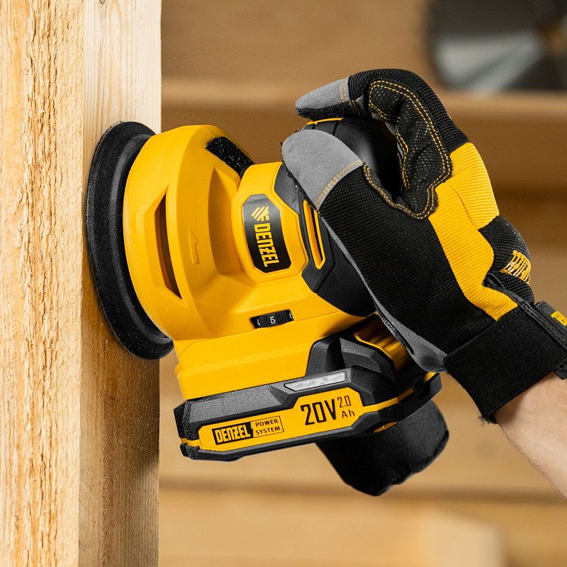 Машина шлифовальная эксцентриковая аккумуляторная CROSH-20-125, Li-Ion, 20 В Denzel 28901