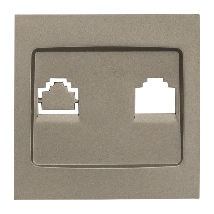Валенсия лицевая панель розетки Phone 1-местная кашемир EKF PROxima EST01-L-034-40