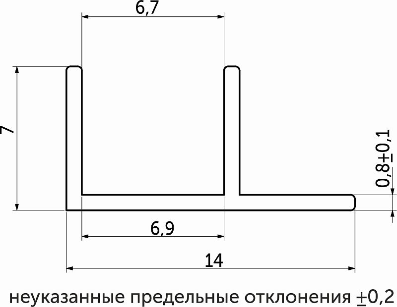 Планка угловая 6 матовая, L3.05, RU 40141