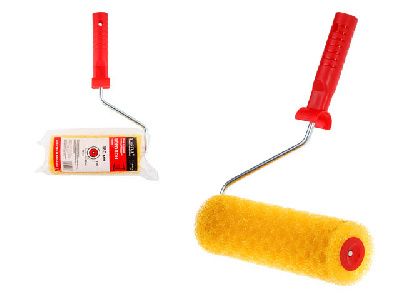 Валик поролоновый Горошек с ручкой, покраска и фасадов, STARTUL PROFI