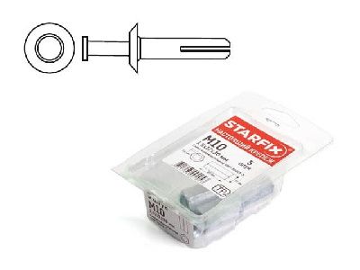 Дюбель-гвоздь 6х30 мм металлический HD 10 шт в пласт. конт. Starfix SMP1-42903-10