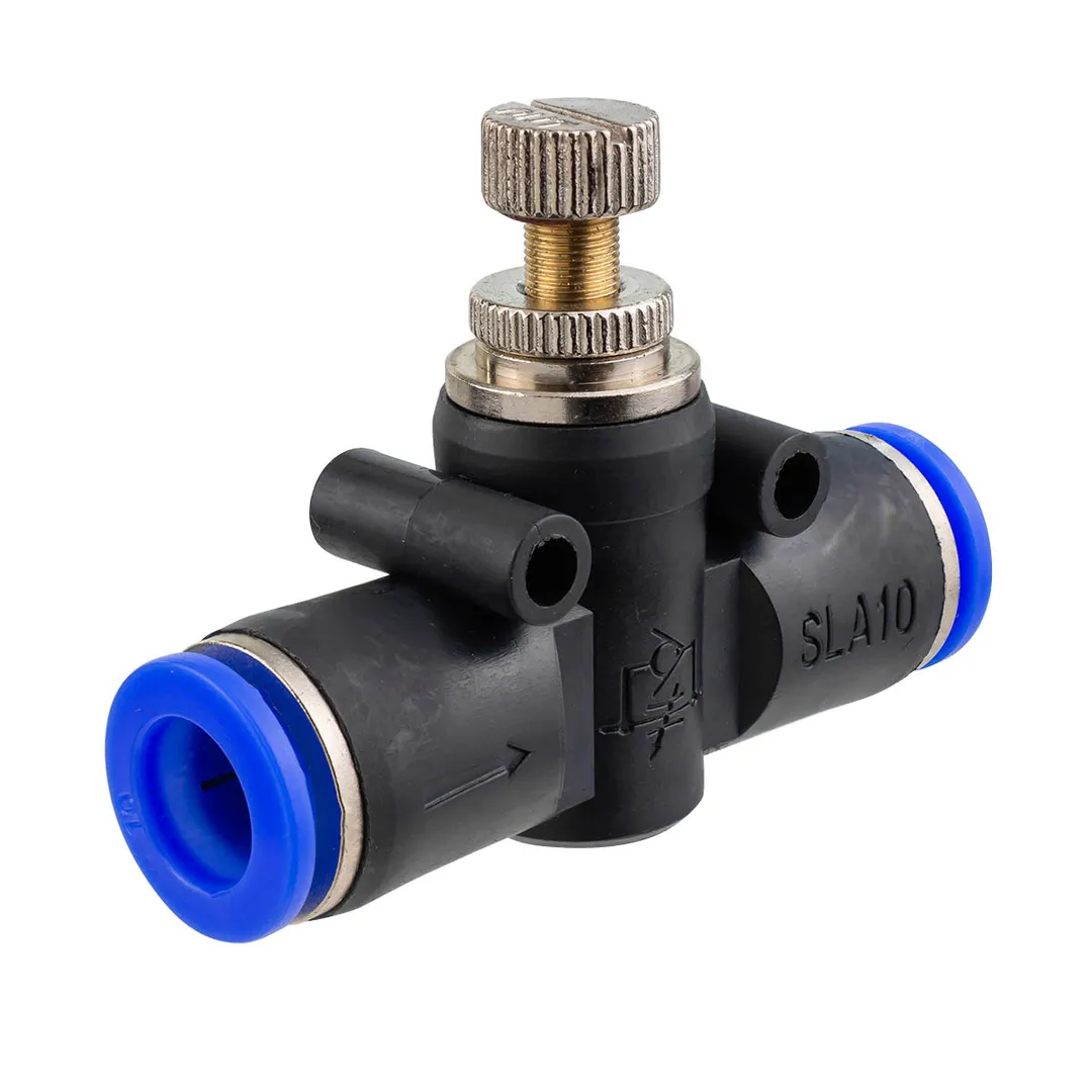 Фитинг для пластиковых трубок с металлическим регулятором 10x10 мм RockForce RF-SPA10