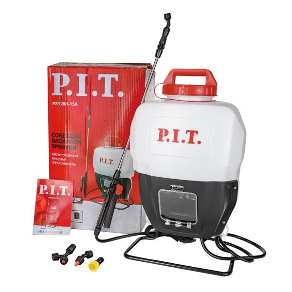 Аккумуляторный опрыскиватель, 20 В, 0,45 МПа, 15 л PIT PSY20H-15A