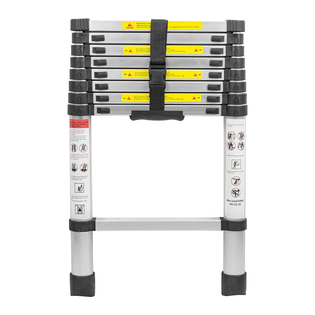 Лестница телескопическая алюм. бытовая 2.6 м, 9 ступ. Forsage F-UP260