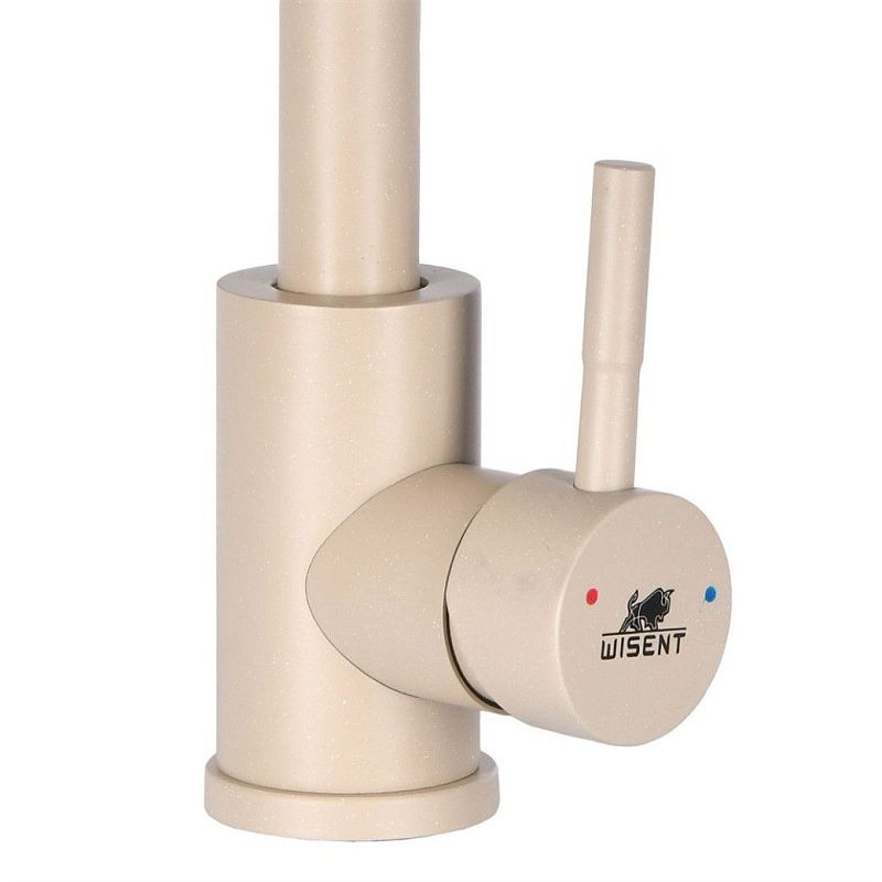 Смеситель для кухни, нержавеющая сталь, крем Wisent WP49-098-4-30