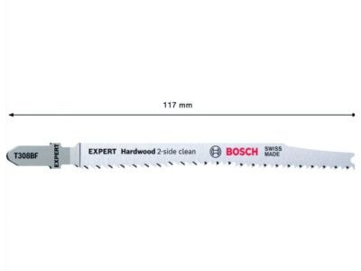 Пилка лобз. по дереву T308BF Expert "Hardwood 2-side clean" 3 шт. Bosch 2.608.900.543