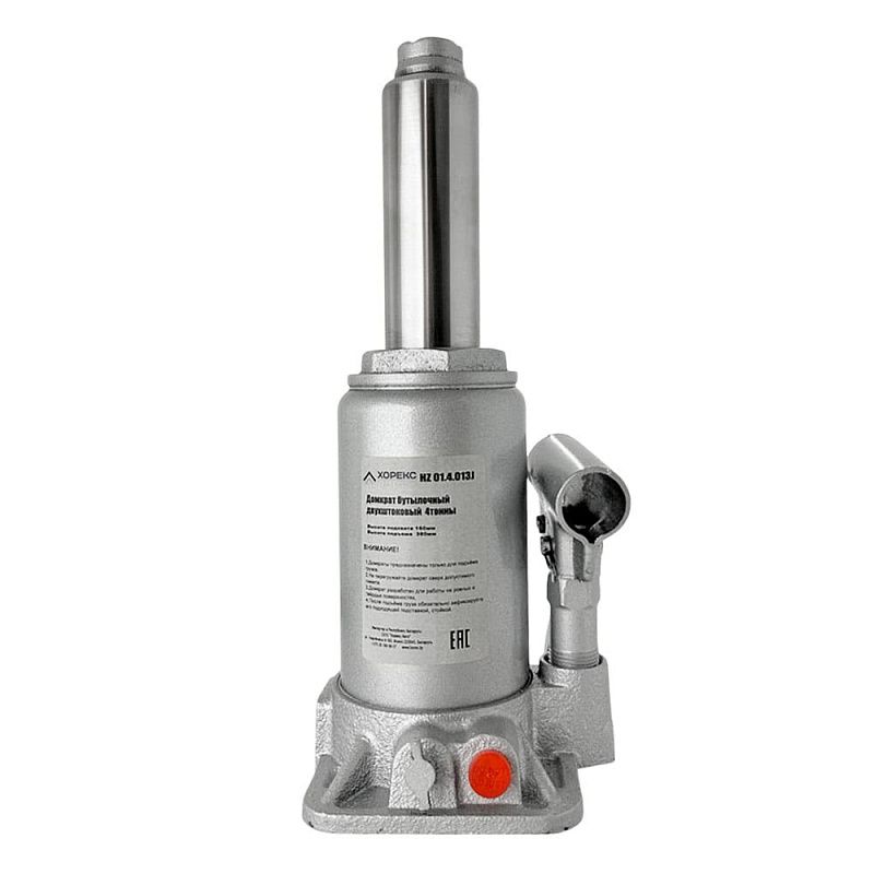 Домкрат бутылочный двухштоковый 4 т, 200-420 мм Хорекс Авто HZ 01.4.013J