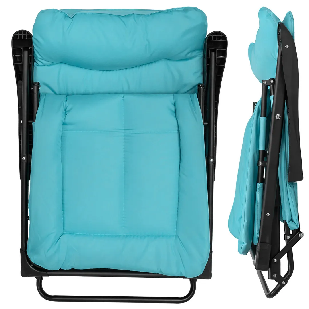 Шезлонг складной, светло-голубой ISMA ISMA-FG-HY-8000LB