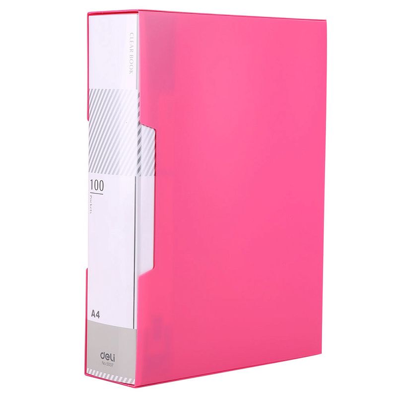 Папка с файлами "Deli", 100 карманов, ассорти