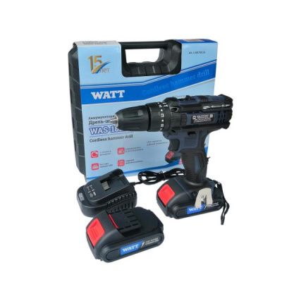 Шуруповерт WAS-18Li-3 ударный WATT 1.018.Y29.23